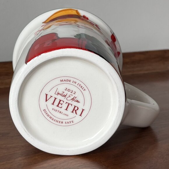 Vietri Old St. Nick Mug 2022 Limited Edition Santa & Bird Italy Made Christmas - Picture 10 of 12
